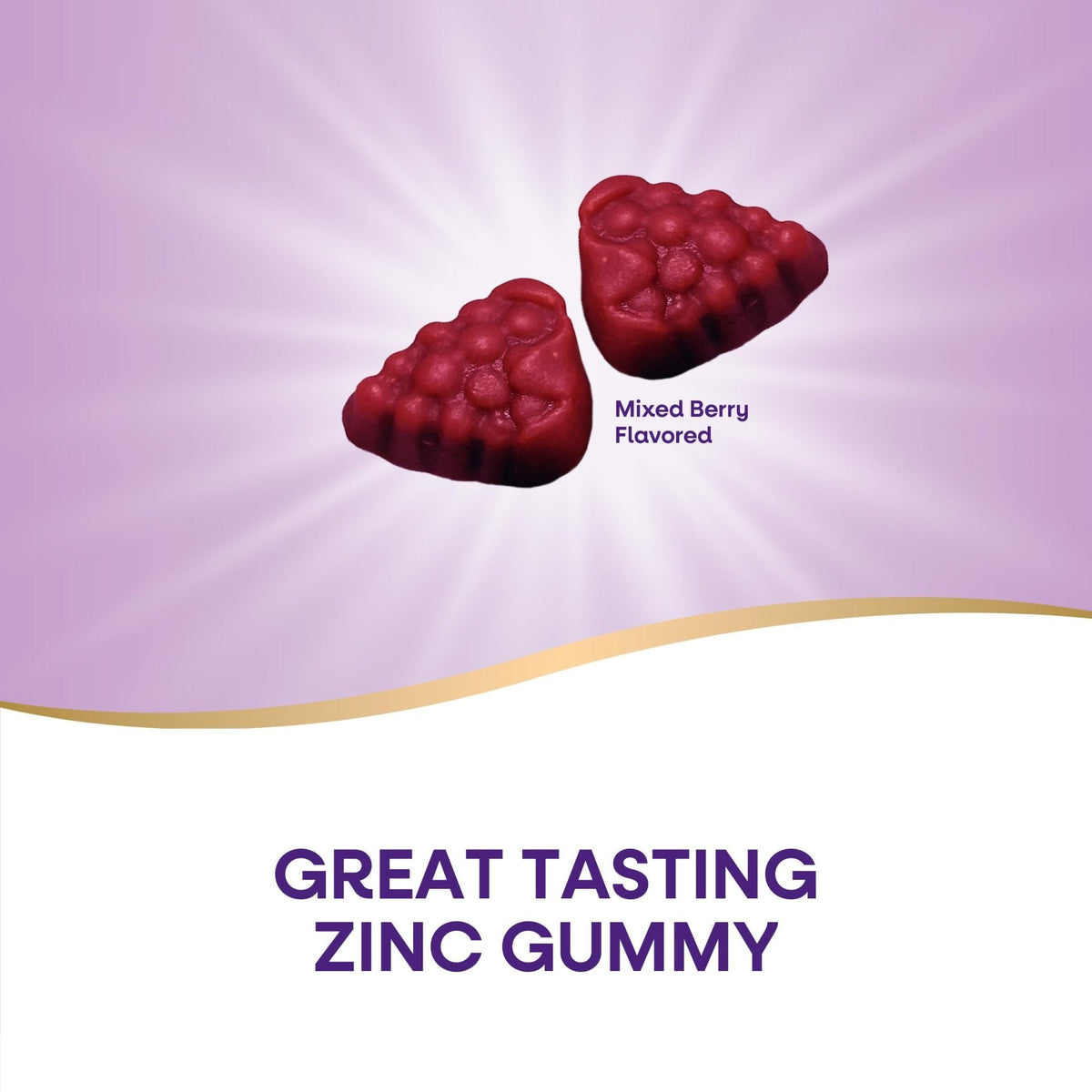 Nature's Way Zinc Gummies, Adult & Kids 9+ Immune Support Gummies*, 100% Daily Value per Serving, Mixed Berry Flavor, 120 Chews - Maple Wellness Supplements