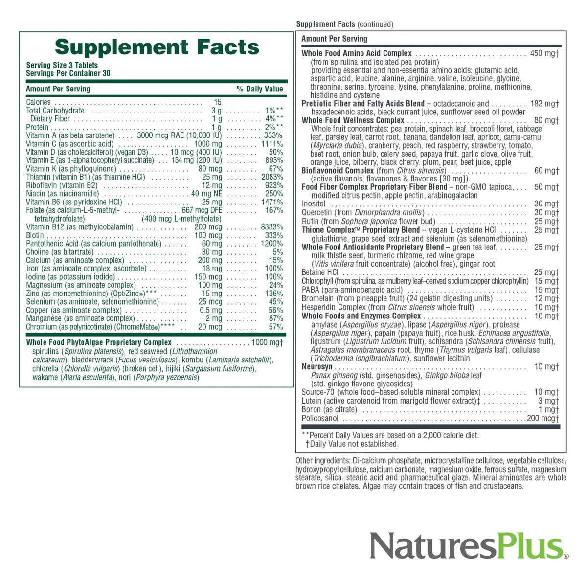 NaturesPlus Ultra Source of Life Multivitamin - 90 Tablets - Supports Immune Health, Energy & Overall Well-Being - with Lutein & Vitamin D3 - Maple Wellness Supplements