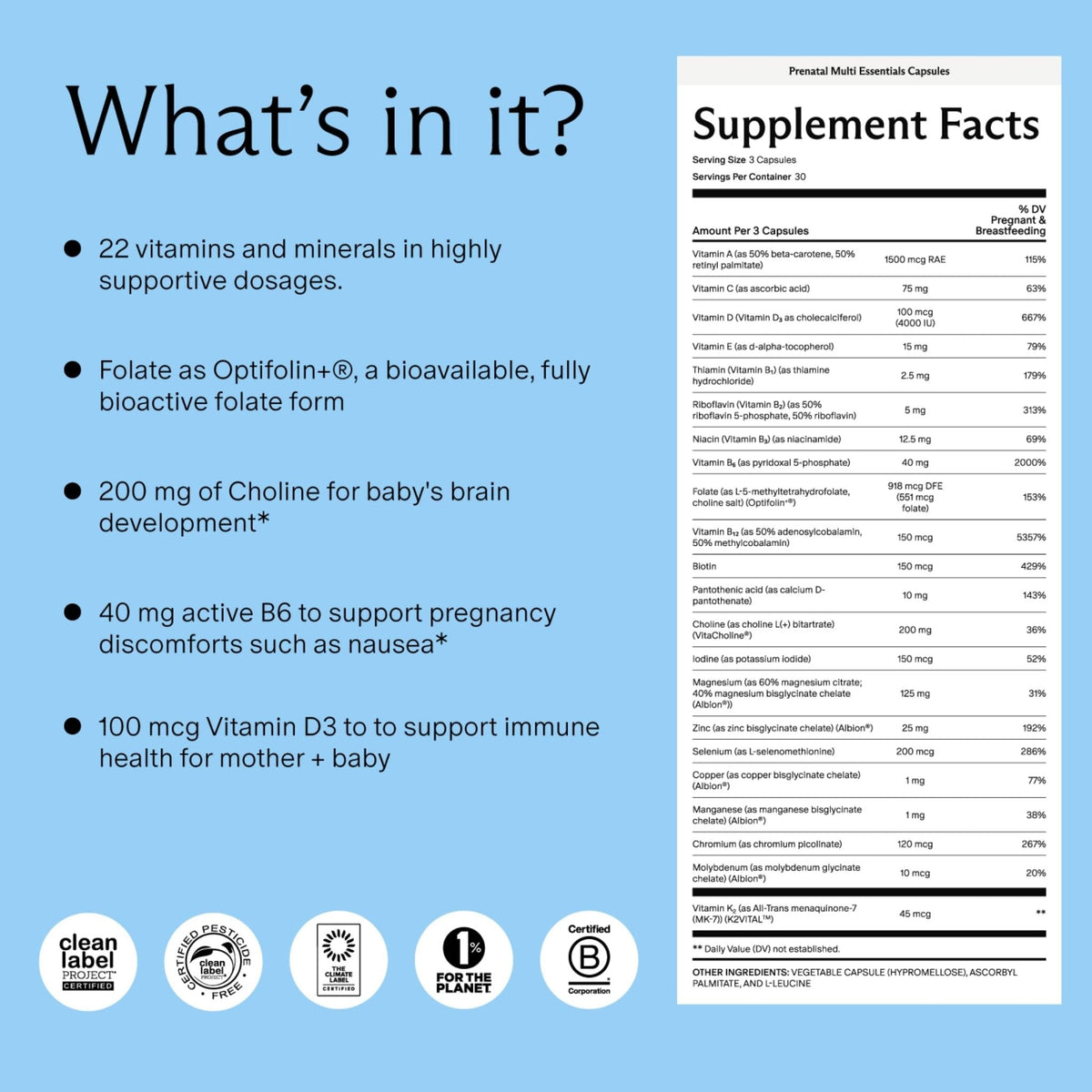 Needed. Multivitamin for Prenatal | Prenatal Multi Essentials Capsule - Pregnancy, Breastfeeding, Postpartum | Expertly-Formulated - Maple Wellness Supplements