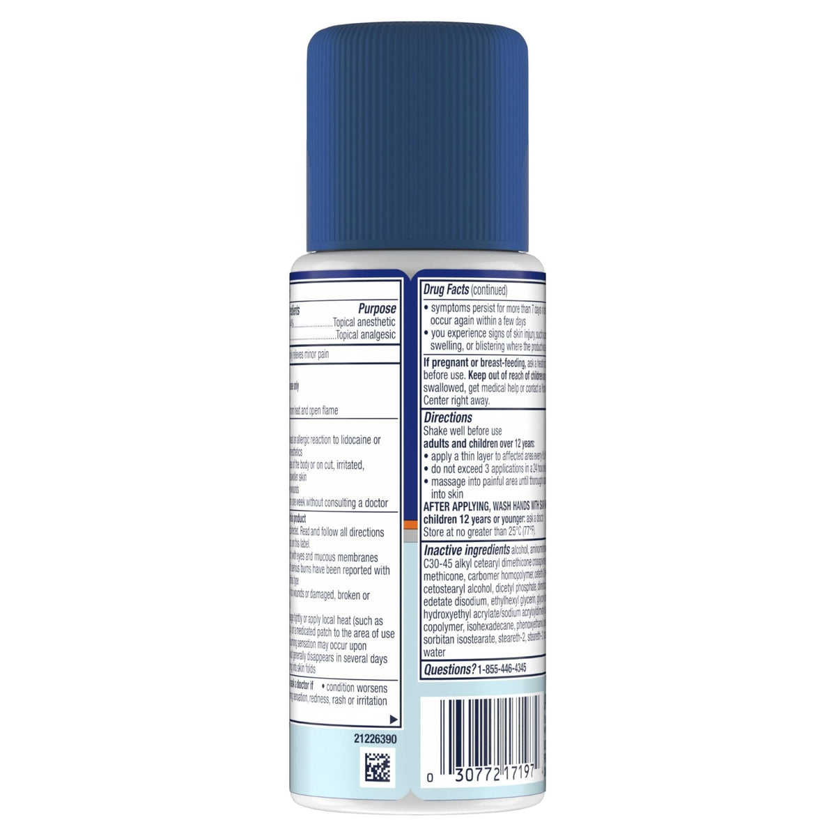 Nervive Pain Relieving Roll On, Lidocaine Roll On, Nervive Pain Relief, Lidocaine Topical, Foot Pain, Leg Pain, Hand Pain, Max Strength Formula, 4.6oz - Maple Wellness Supplements