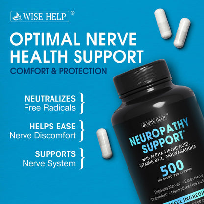 Neuropathy Support Natural Nerve Discomfort Relief - Made in USA - Nerve Antioxidant for Trigeminal Neuralgia, Diabetic & Peripheral Neuropathy - Hands, Neck, Feet & Toes Treatment Formula - Pack of 2 - Maple Wellness Supplements