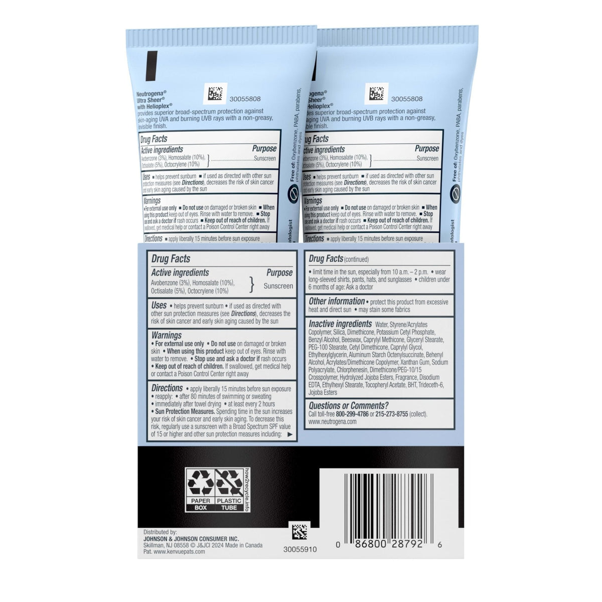 Neutrogena Ultra Sheer Dry-Touch Sunscreen For Face & Body, SPF 45 Broad Spectrum UVA/UVB Protection - Maple Wellness Supplements