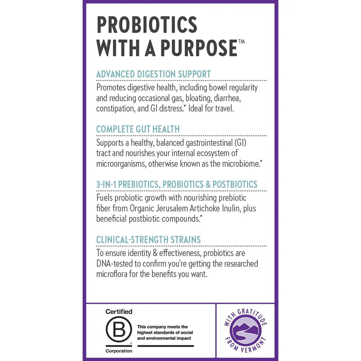 New Chapter All-Flora Probiotic for Advanced Digestion & Complete Gut Health with Prebiotics + Postbiotics, Clinical-Strength Strains, 100% Vegetarian, Non-GMO, Shelf Stable - 60 ct (2 Month Supply) - Maple Wellness Supplements