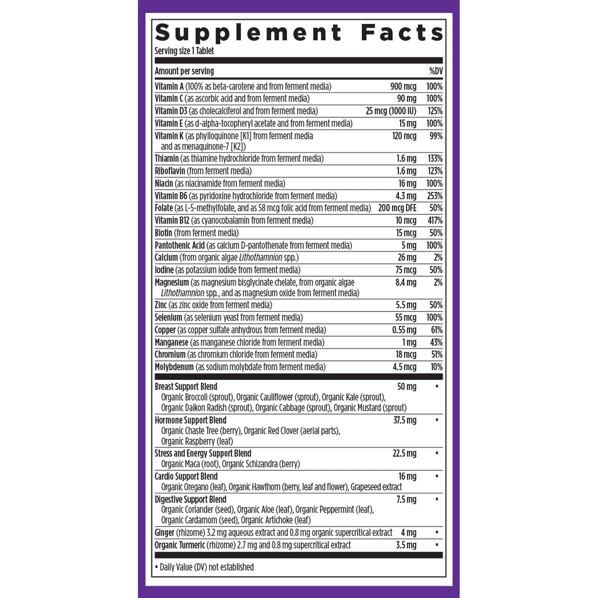 New Chapter Women’s Multivitamin 40+, extra B6 & B12, Biotin for Hair Growth, D3, Vit C, Zinc for Immune & Stress Support, Gentle on an Empty Stomach - Maple Wellness Supplements