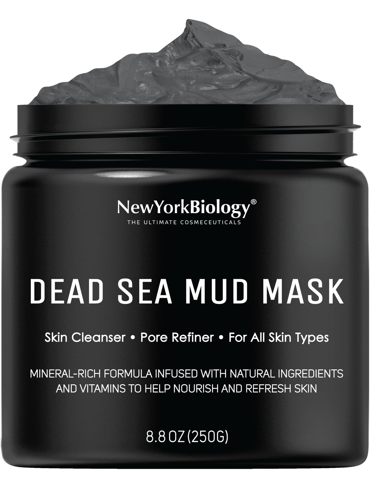 New York Biology Dead Sea Mud Mask for Face and Body | Spa Quality Pore Refiner for Oily Skin | Natural Skincare for Women & Men - Maple Wellness Supplements