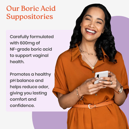 NewLife Naturals - Boric Acid Suppositories for Women pH Balance Pills - 600mg - Feminine Care - Vaginal Odor Itching Discharge BV | Made in USA | 30 Capsules - Maple Wellness Supplements