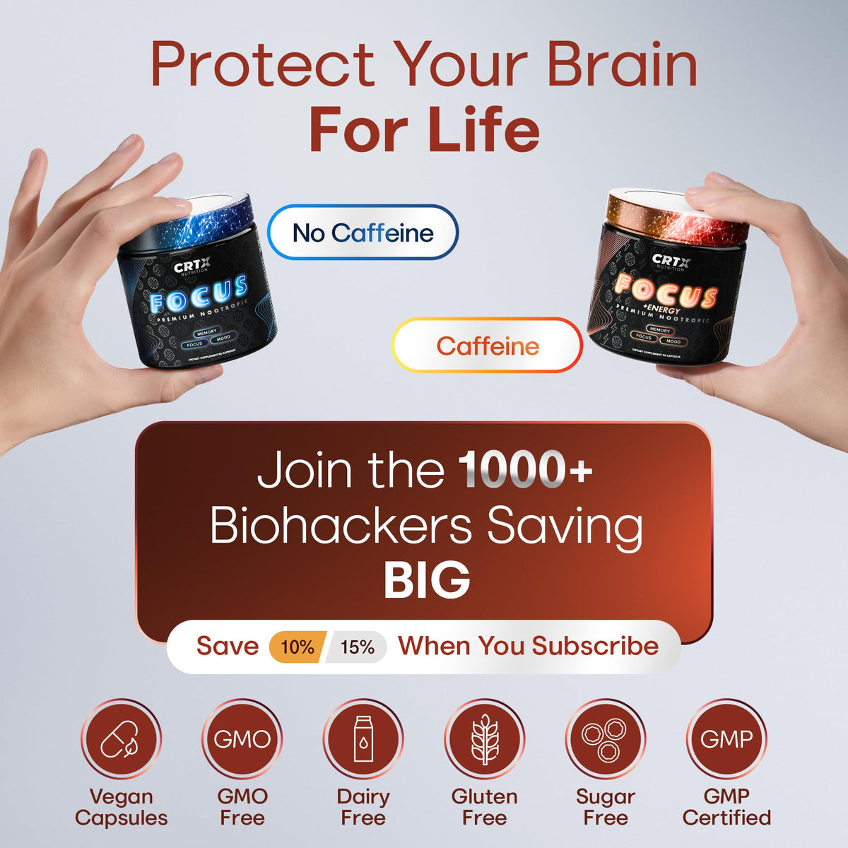Nootropic Strongest Focus Supplement - Clinically Backed Ingredients Made in USA - Scientifically Backed Doses - Supplement for Brain Fog - AlphaGPC, Lions Mane, Rhodiola and More 10:1 90 Capsules - Maple Wellness Supplements