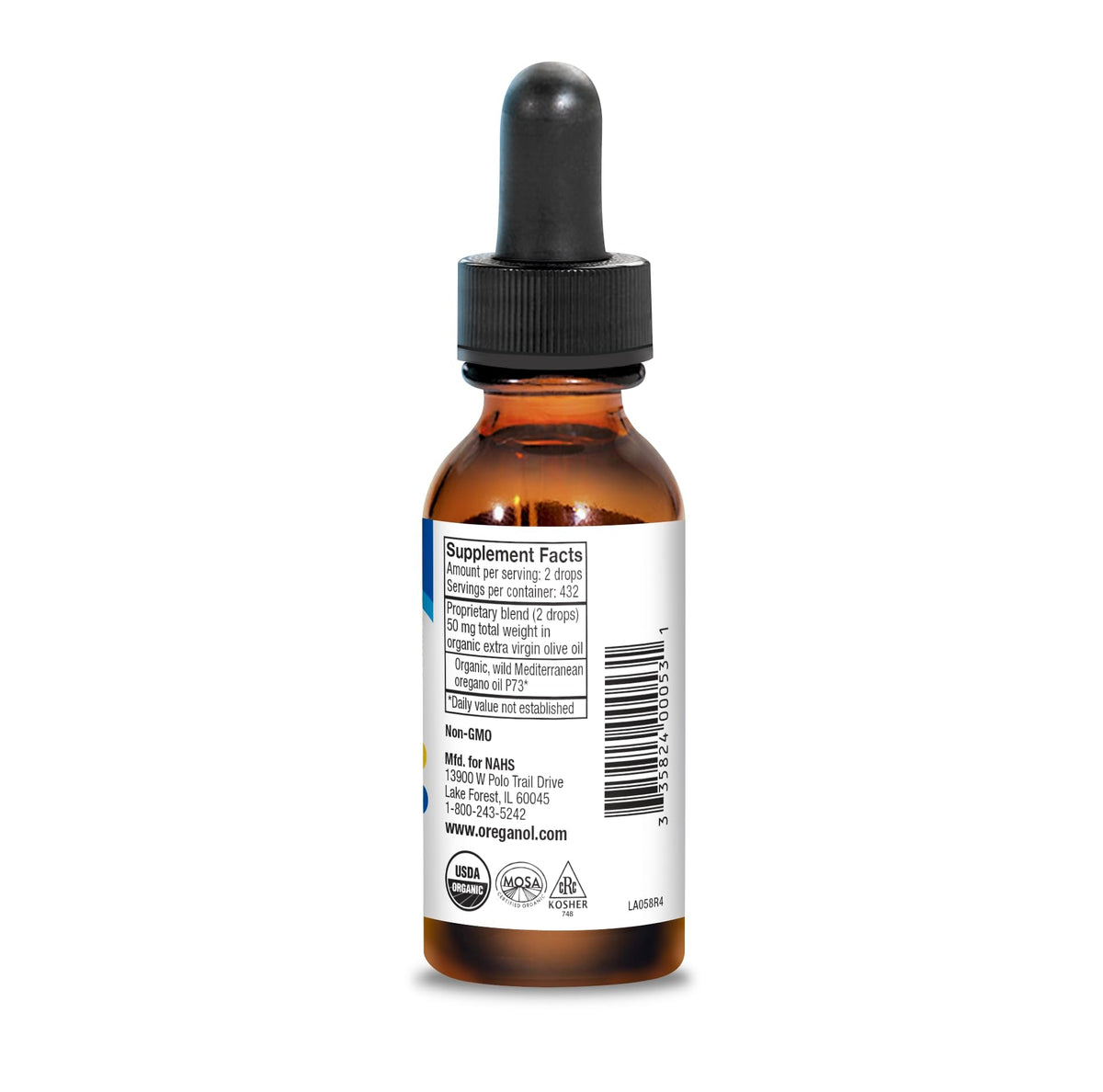 NORTH AMERICAN HERB & SPICE Oreganol - 1 fl. oz. - Unprocessed, Wild, Organic Oregano Oil - Maple Wellness Supplements