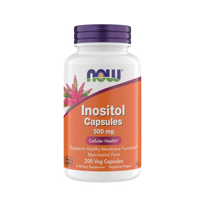 Now Foods Inositol 500 mg, Superior Myo Inositol Form, for Healthy Membrane Function - Maple Wellness Supplements