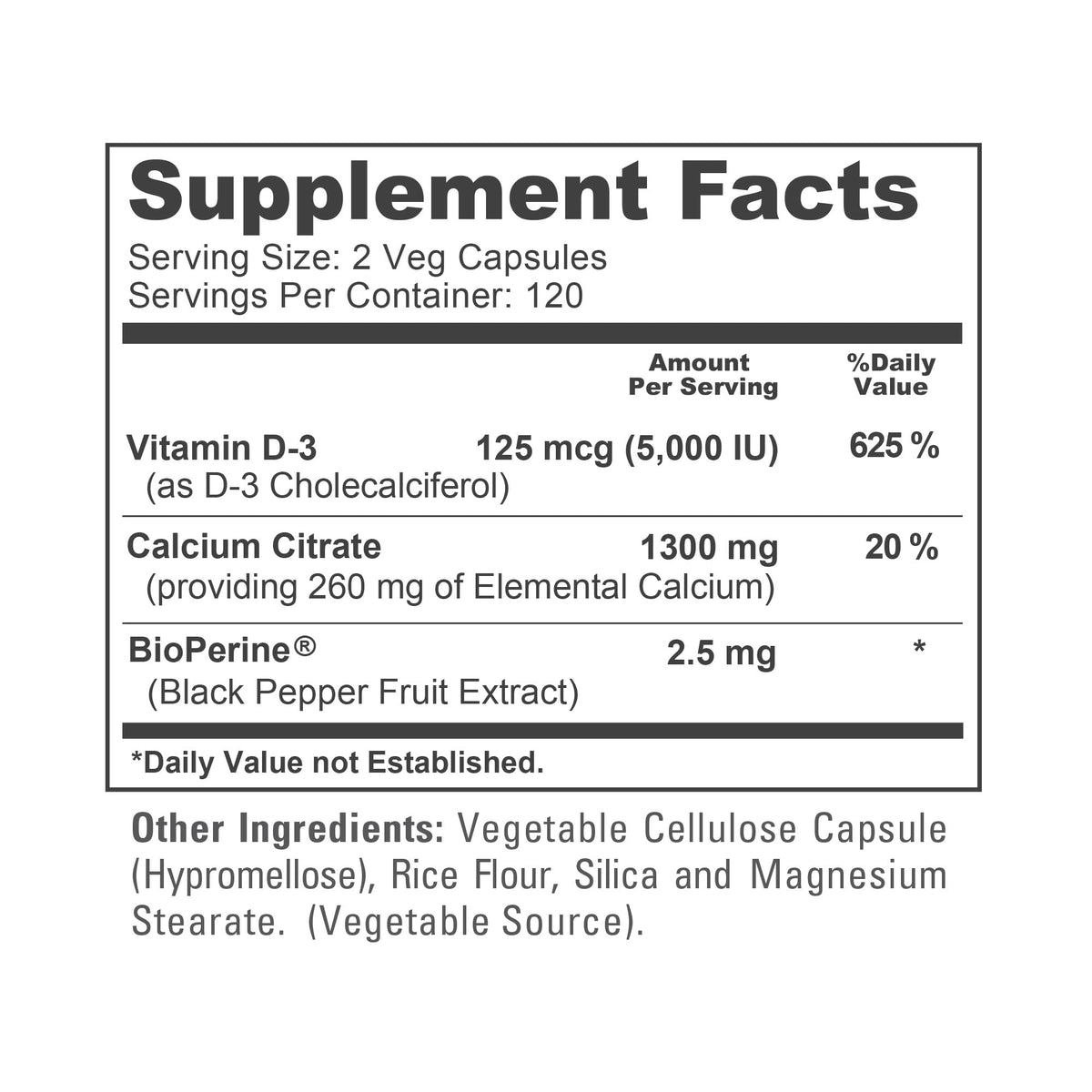 NusaPure Super Calcium with Vitamin D 3 & Calcium Citrate - Suitable for Vegetarian/Vegan, Non - GMO - 1300mg - 240 Capsules - Maple Wellness Supplements