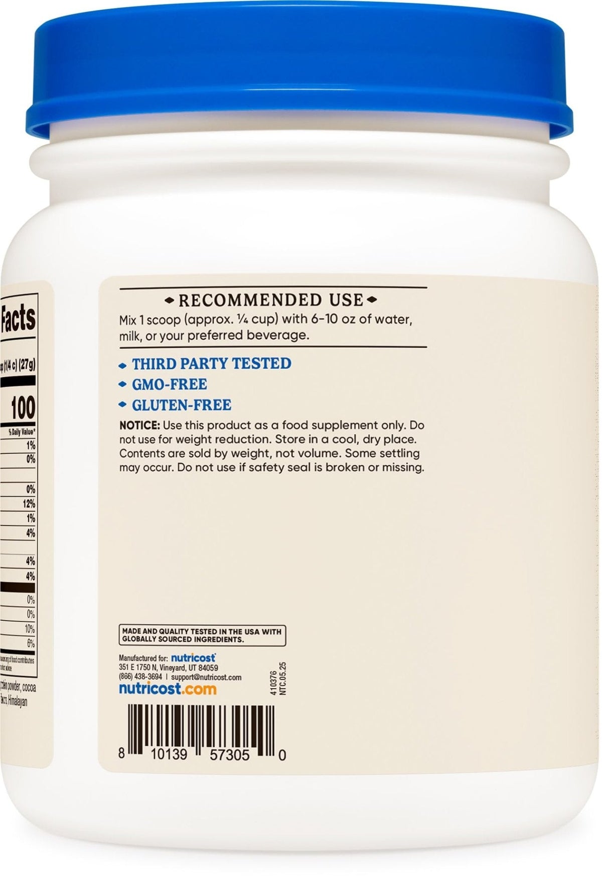 Nutricost Beef Bone Broth Protein Powder Chocolate (20 Servings) - Gluten-Free, GMO-Free - Maple Wellness Supplements