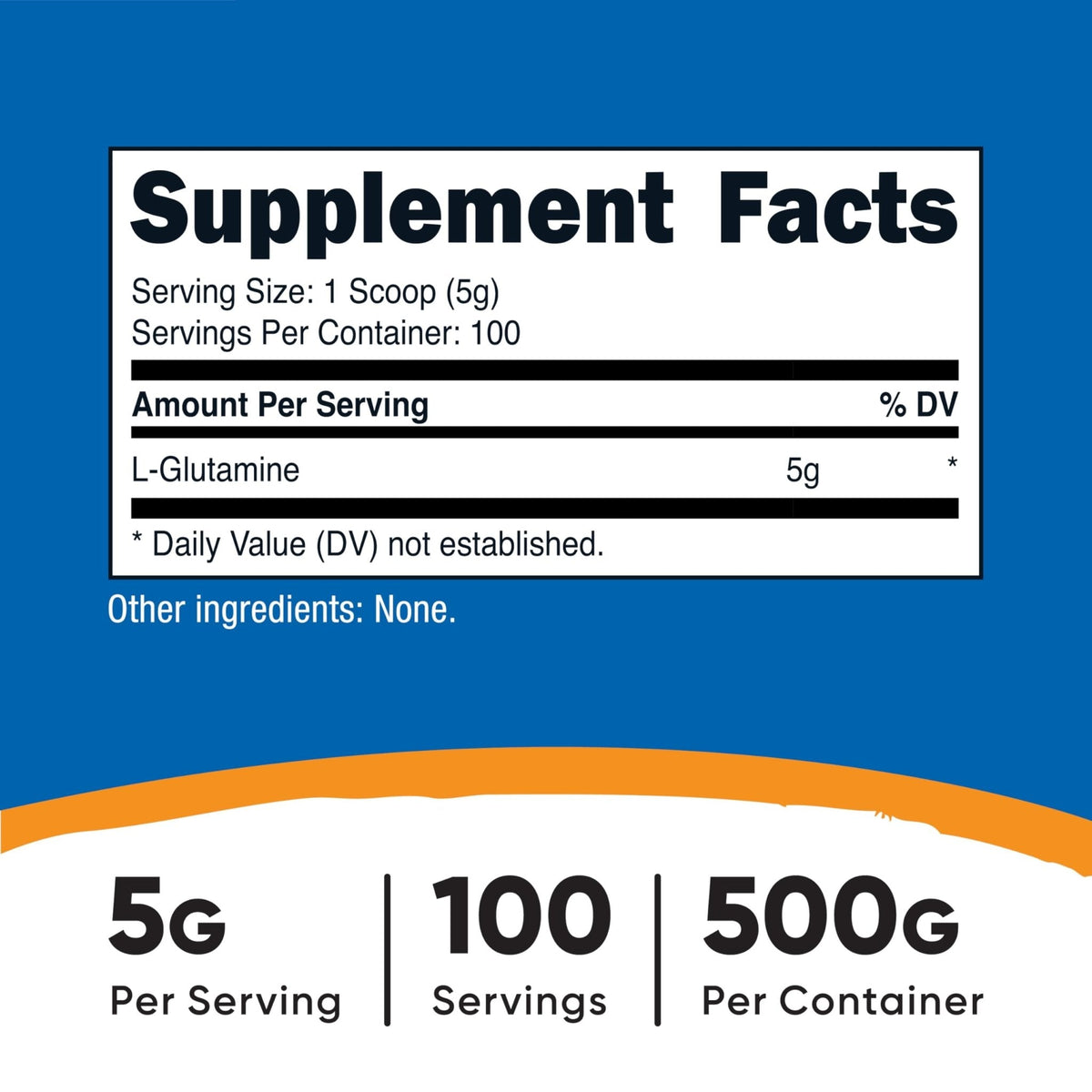Nutricost L-Glutamine Powder (500 Grams) Unflavored - Gluten Free & Non-GMO, 100 Servings - Maple Wellness Supplements