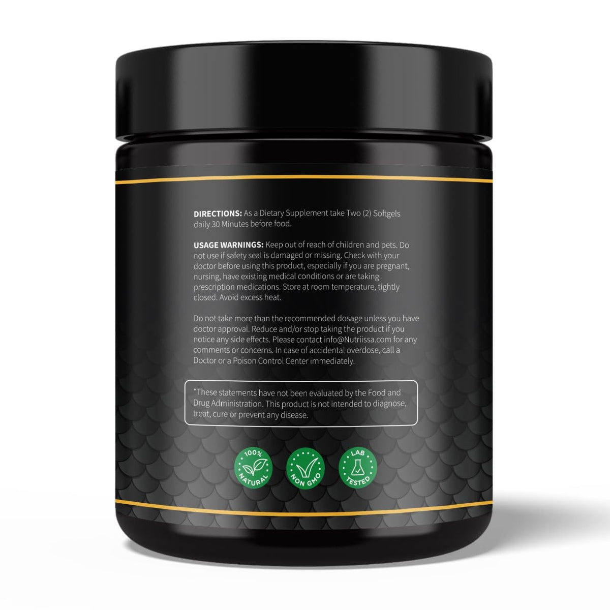 Nutriissa Omega 3 - Full Spectrum - 180 Count - High Concentrate Formula Fish Oil, Krill Oil - Maple Wellness Supplements