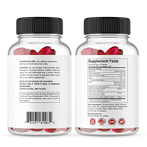 Nutrocell Simpli Health ACV Ketos Gummies Keto Apple Cider Vinegar 1050mg - Maple Wellness Supplements