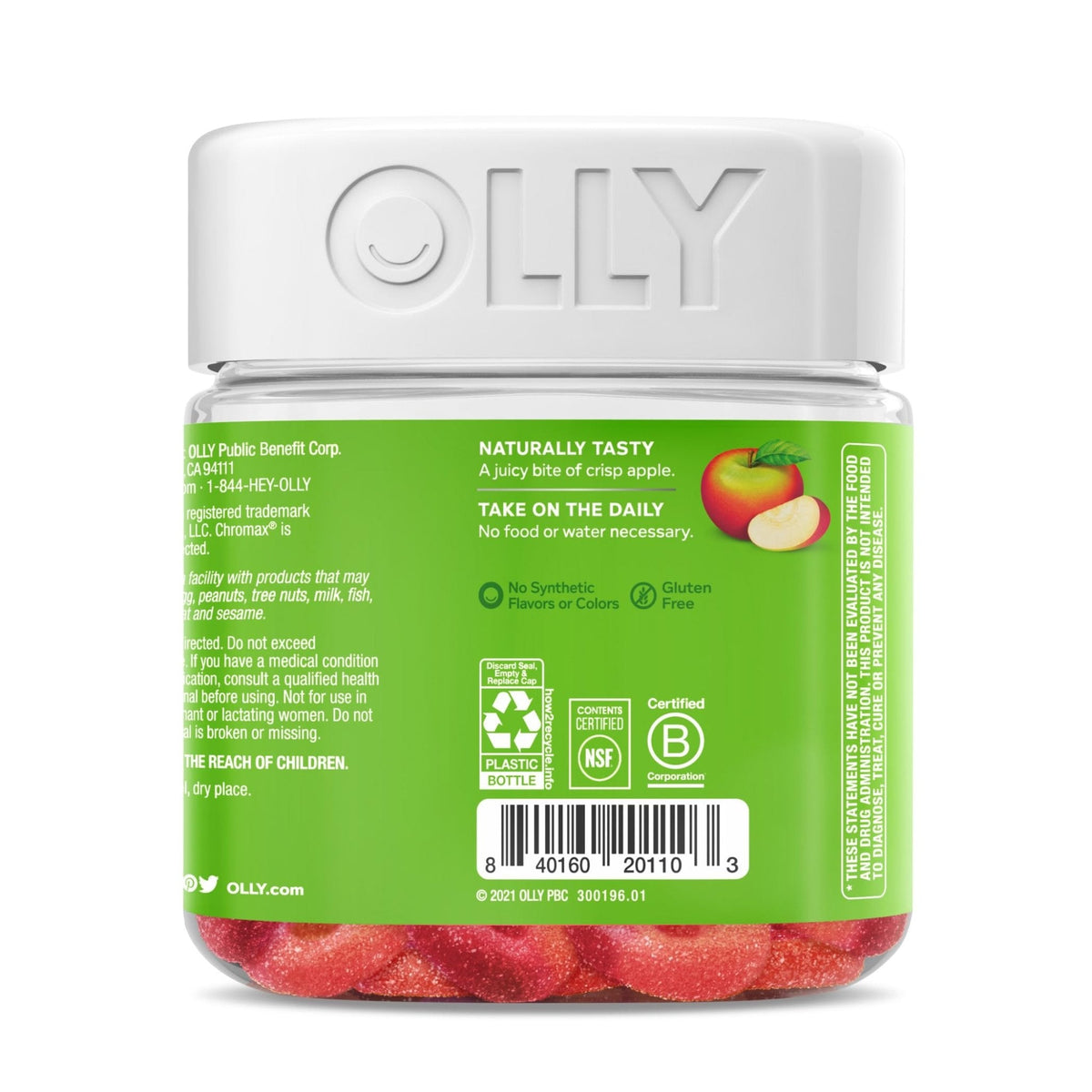 OLLY Metabolism Gummy Rings, Apple Cider Vinegar, Vitamin B12, Chromium, Energy - Maple Wellness Supplements