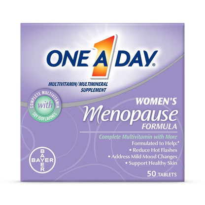 One A Day Women's Menopause Multivitamin with Vitamin A, Vitamin C, Vitamin D, Vitamin E and Zinc for Immune Health Support, Bone health, 50 Count (Packaging May Vary) - Maple Wellness Supplements