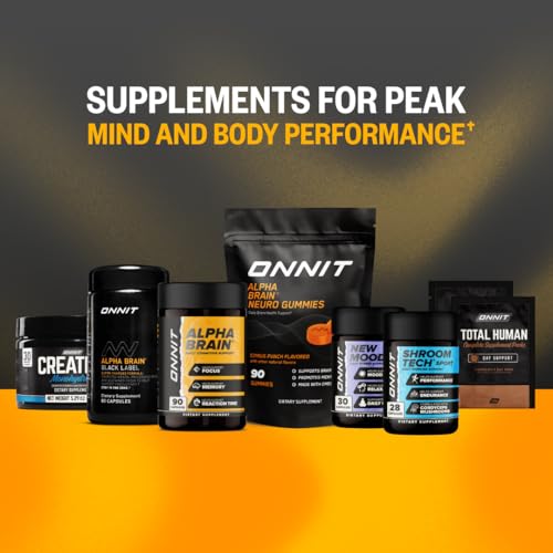 ONNIT Alpha Brain Nootropic Brain Supplement for Men and Women, IGEN Non-GMO Tested, Memory, Mental Clarity, Cognitive Support and Focus Capsules with L-Theanine and Vitamin B6, 30 Count - Maple Wellness Supplements