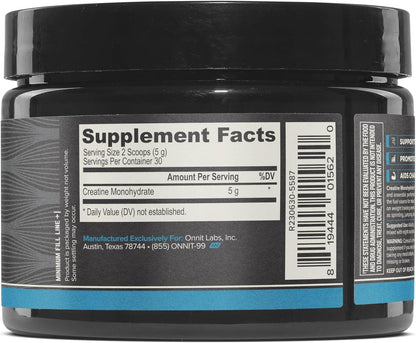 ONNIT Creatine Monohydrate Powder, IGEN™ Non-GMO Tested – 5g Premium Creatine for Muscle Strength, Power & Lean Mass, Supports Brain Health & Cellular Energy, Unflavored, 30 Servings, 5.29 oz 2-Pack - Maple Wellness Supplements