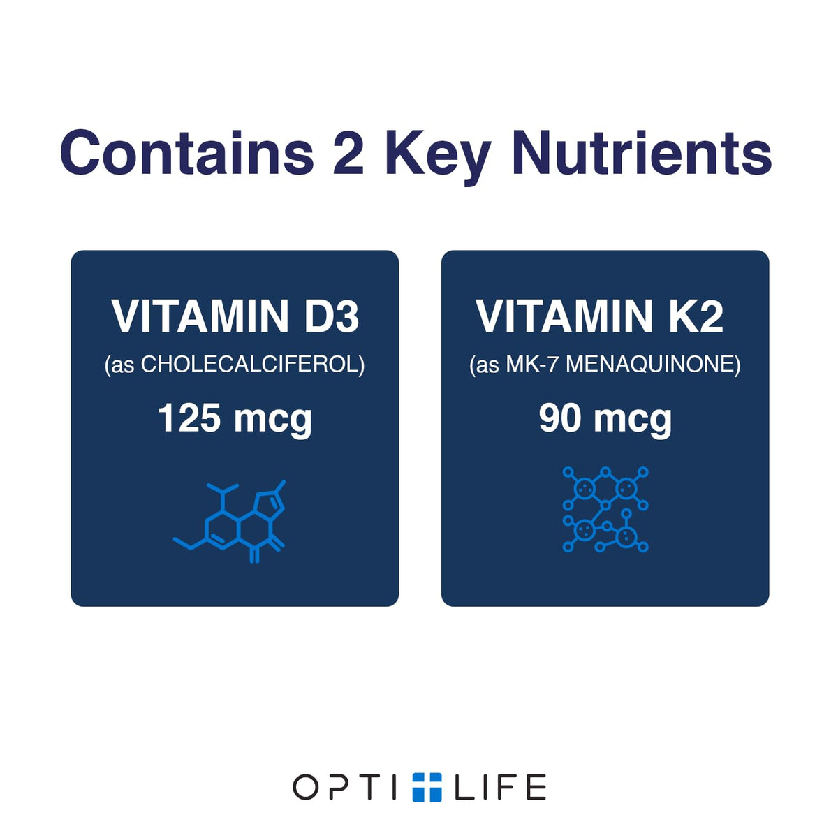 Opti + D3/K2 Supplement | Bone Health, Cardiovascular Wellness and Immune Support* Supplement | Vitamin D3 K2 Daily Support | 120 Capsules/120 Servings - Maple Wellness Supplements