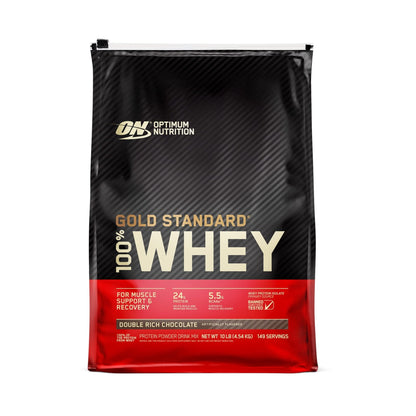 Optimum Nutrition Gold Standard 100% Whey Protein Powder, Double Rich Chocolate - Maple Wellness Supplements