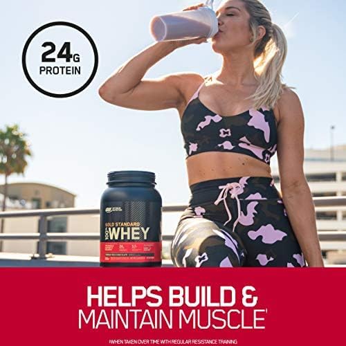 Optimum Nutrition Gold Standard 100% Whey Protein Powder, Double Rich Chocolate - Maple Wellness Supplements