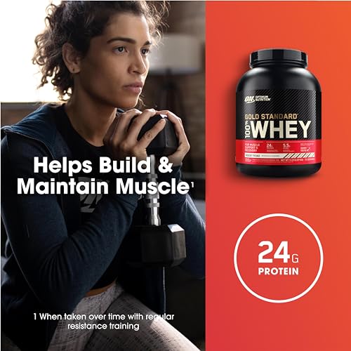 Optimum Nutrition Gold Standard 100% Whey Protein Powder, Rocky Road, 5 Pound - Maple Wellness Supplements
