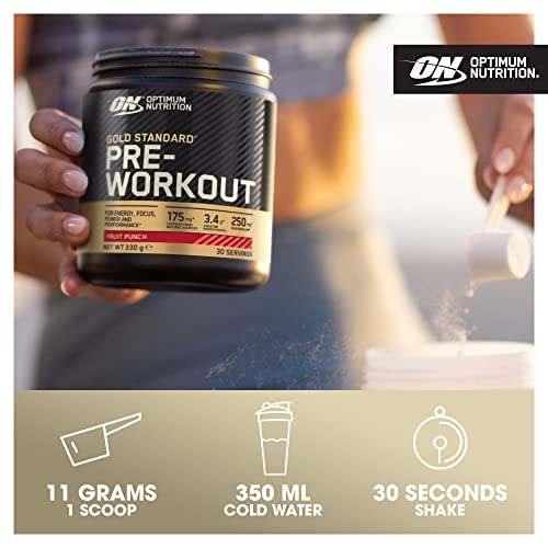 Optimum Nutrition Gold Standard Pre Workout Green Apple Flavoured Powder, 330g - Maple Wellness Supplements
