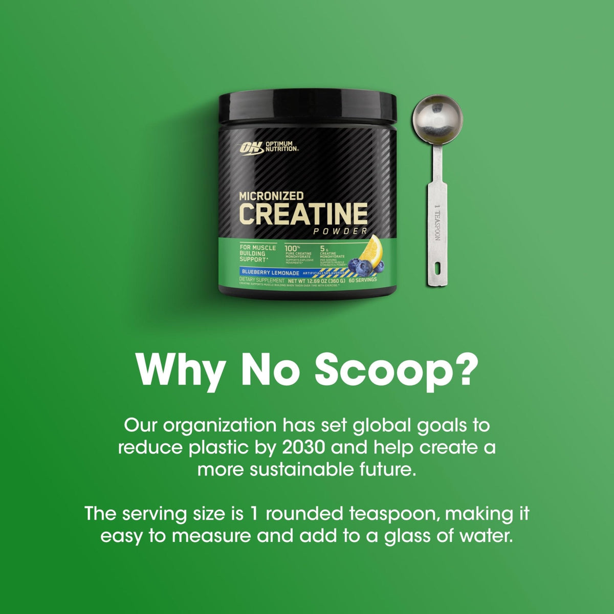 Optimum Nutrition Micronized Creatine Monohydrate Powder, Blueberry Lemonade Creatine, 60 Servings, 360 Grams (Packaging May Vary) - Maple Wellness Supplements