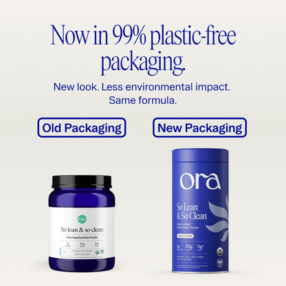 Ora Organic Plant-Based Protein Powder - 23g Protein for Women and Men - Vanilla Flavor 20 Servings, Vegan, Clean Protein, Third-Party Tested, Gluten-Free - 20 Servings - Maple Wellness Supplements