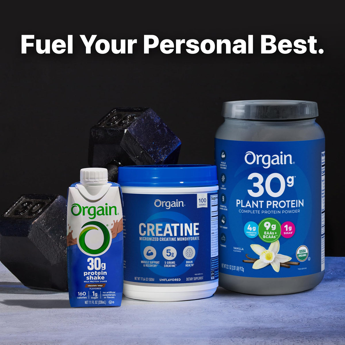 Orgain Creatine Monohydrate Micronized Powder, 100 Servings, Unflavored, Supports Muscle Growth, Post Workout Recovery and Brain Health, No Artificial Additives, for Men & Women, Vegan - Maple Wellness Supplements