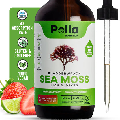 Organic Sea Moss Drops - 1000mg Irish Sea Moss - 4X Stronger than Sea Moss Gel - Maple Wellness Supplements