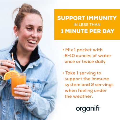 Organifi Immunity - Organic Superfood Immunity Support - 15 Single Serve Packets - Maple Wellness Supplements
