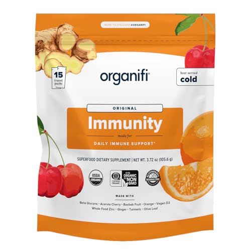 Organifi Immunity - Organic Superfood Immunity Support - 15 Single Serve Packets - Maple Wellness Supplements