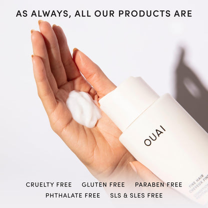 OUAI Fine Hair Conditioner Travel Size - Volumizing Conditioner for Fine Hair with Keratin, Biotin & Chia Seed Oil - Adds Softness, Bounce & Volume - Free from Parabens, Sulfates & Phthalates (3 Oz) - Maple Wellness Supplements