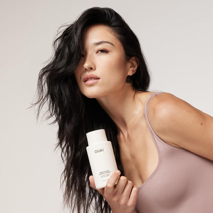 OUAI Medium Conditioner Travel Size - Hydrating Hair Conditioner with Coconut Oil, Babassu Oil, and Keratin - Strengthens, Repairs and Adds Shine - Paraben and Phthalate Free Hair Care Products (3 Oz) - Maple Wellness Supplements