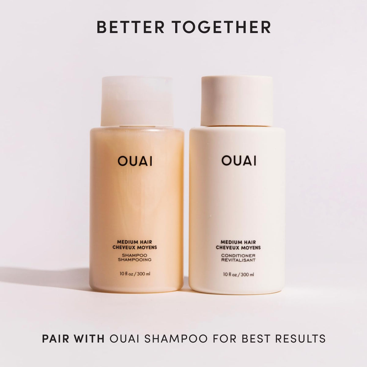OUAI Medium Conditioner Travel Size - Hydrating Hair Conditioner with Coconut Oil, Babassu Oil, and Keratin - Strengthens, Repairs and Adds Shine - Paraben and Phthalate Free Hair Care Products (3 Oz) - Maple Wellness Supplements