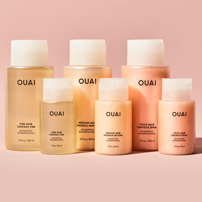 OUAI Medium Shampoo Travel Size - Hydrating Shampoo with Coconut Oil, Babassu, Kumquat Extract & Keratin - Strengthens, Nourishes & Adds Shine - Paraben & Sulfate Free Hair Care Products (3 Oz) - Maple Wellness Supplements