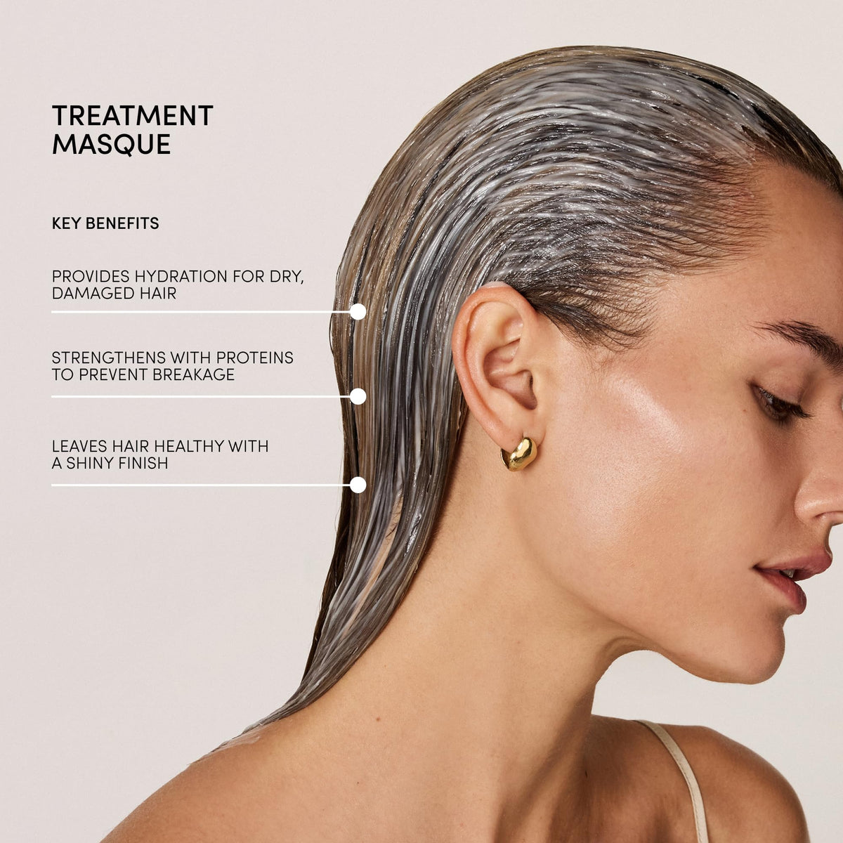OUAI Thick Hair Mask - Treatment Masque with Almond Oil, Olive Oil, & Hydrolyzed Keratin to Restore Damaged Hair - Phthalate & Paraben Free Masque (3.4 Oz) - Maple Wellness Supplements