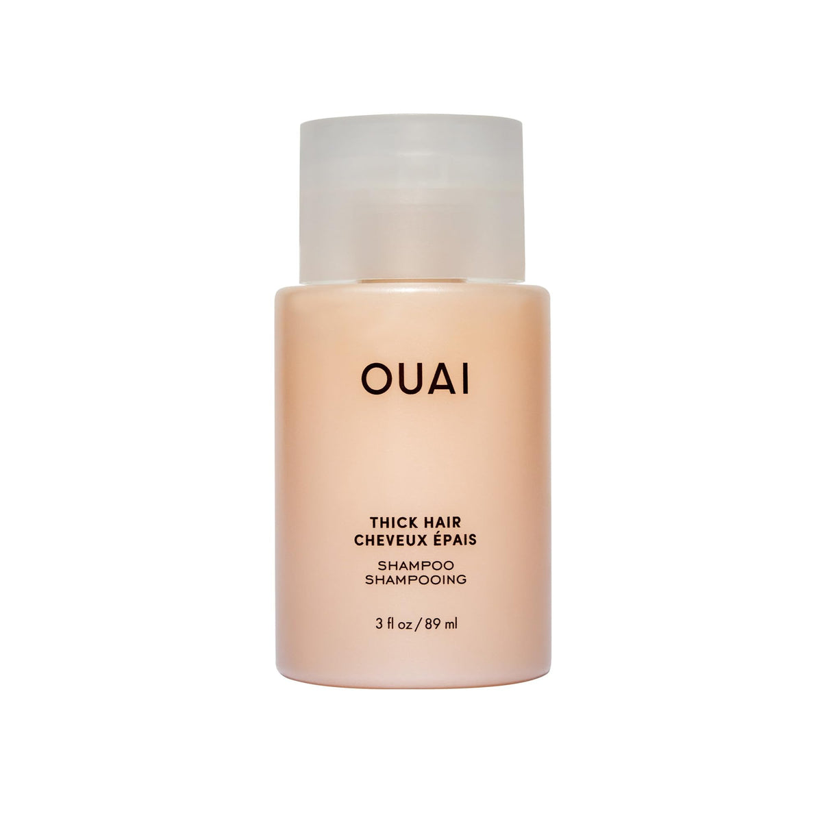 OUAI Thick Shampoo Travel Size - Moisturizing Shampoo with Keratin, Marshmallow Root, Shea Butter, Avocado Oil for Thick Hair - Strengthens & Hydrates - Paraben & Sulfate Free (3 Fl Oz) - Maple Wellness Supplements