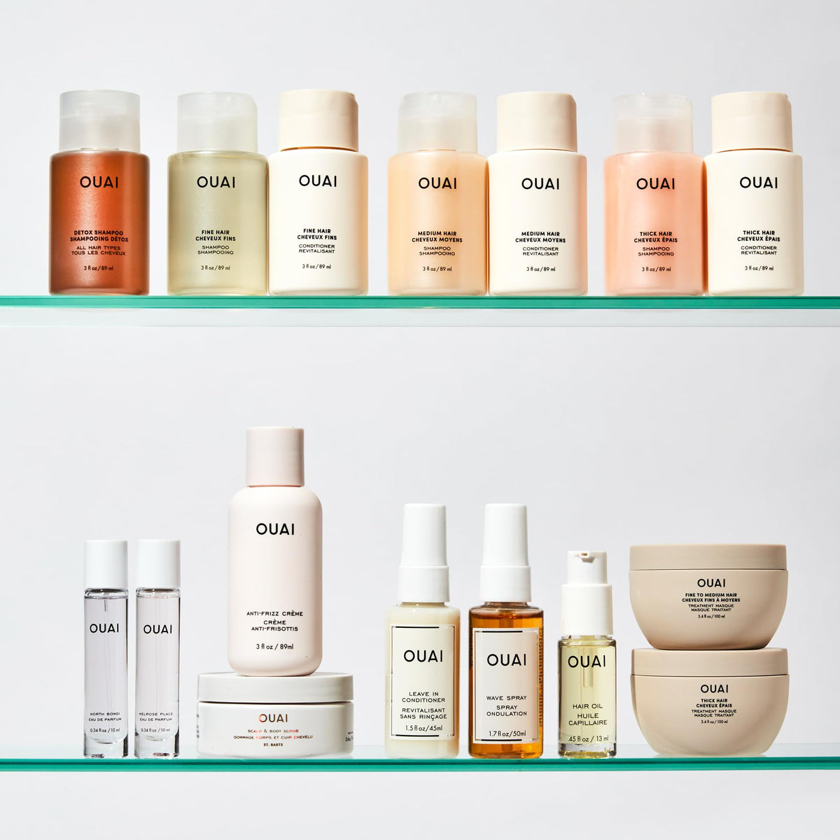 OUAI Thick Shampoo Travel Size - Moisturizing Shampoo with Keratin, Marshmallow Root, Shea Butter, Avocado Oil for Thick Hair - Strengthens & Hydrates - Paraben & Sulfate Free (3 Fl Oz) - Maple Wellness Supplements