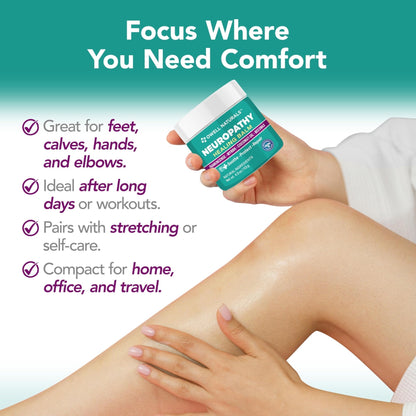 Owell Naturals Neuropathy Balm for Feet, Muscles & Joints – Long Lasting Comfort Formula with Frankincense, Myrrh, Coconut Oil, Beeswax – Fast Absorbing Botanical Skin Care, 2 oz - Maple Wellness Supplements