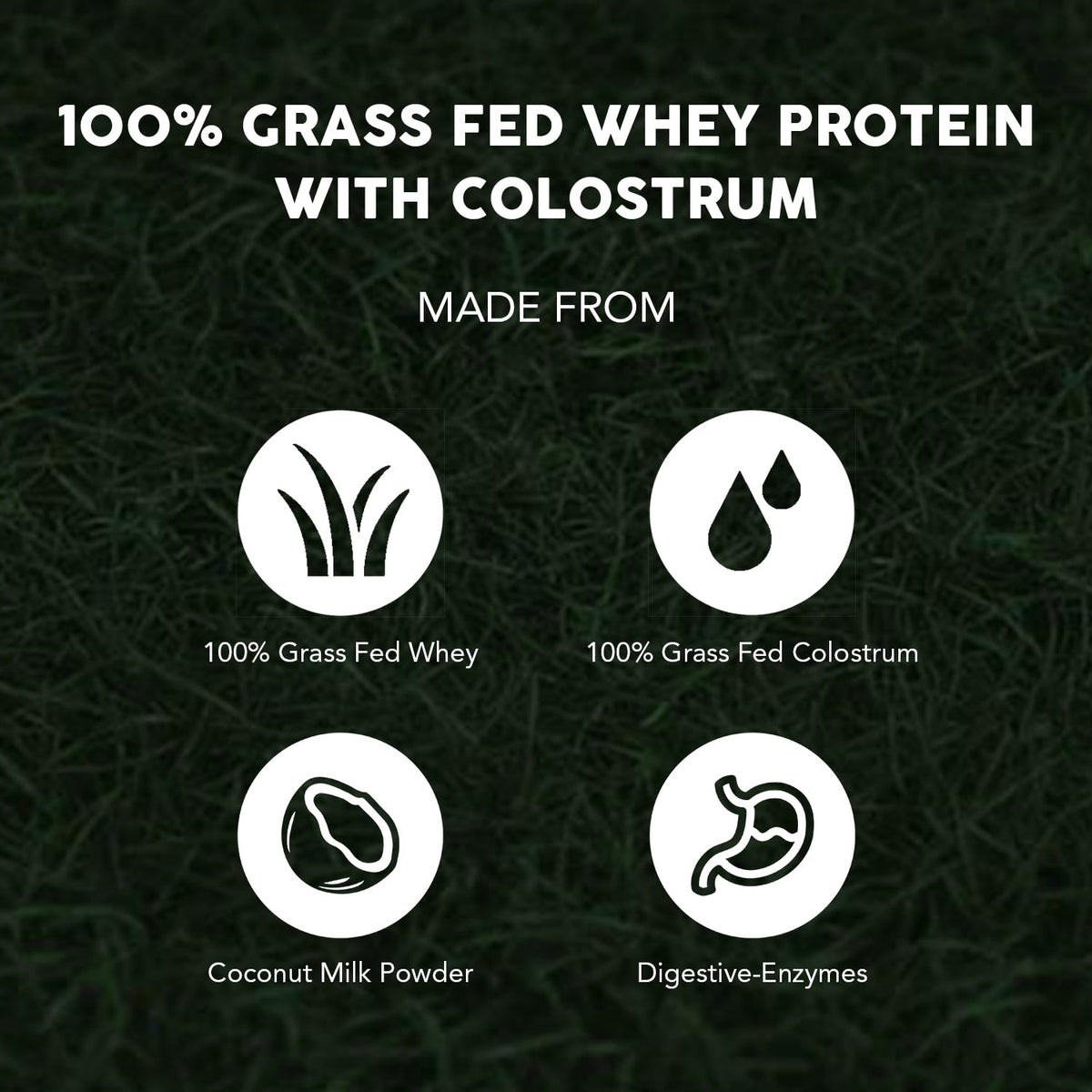 Paleovalley 100% Grassfed Whey Protein Powder with Colostrum, 30 Serving - Vanilla, 13g Protein, Muscle Building, Immune Support, Gut Health - Maple Wellness Supplements