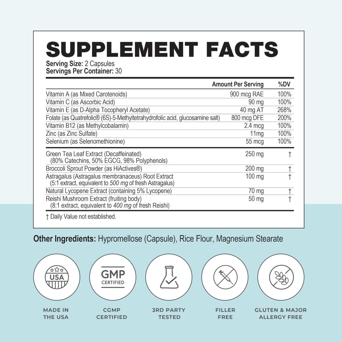 Papillex Dietary Supplement Tablets All Natural Immune Support - Immunity Defense - Best Immune System Booster - Organic 60 Capsules Bottle (Single Bottle) - Maple Wellness Supplements