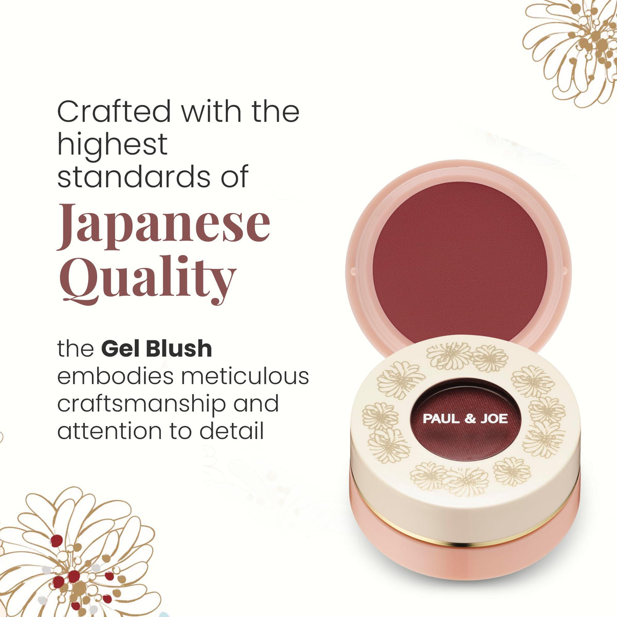 Paul & Joe Gel Blush, Bright and Buildable Blush Makeup, Water-Based Gel Makeup Blush with Hydrating Oils for Dewy, Radiant Finish, Garnet and Wine Red Cheek Tint, 05 Sommeliere, 0.71 oz - Maple Wellness Supplements