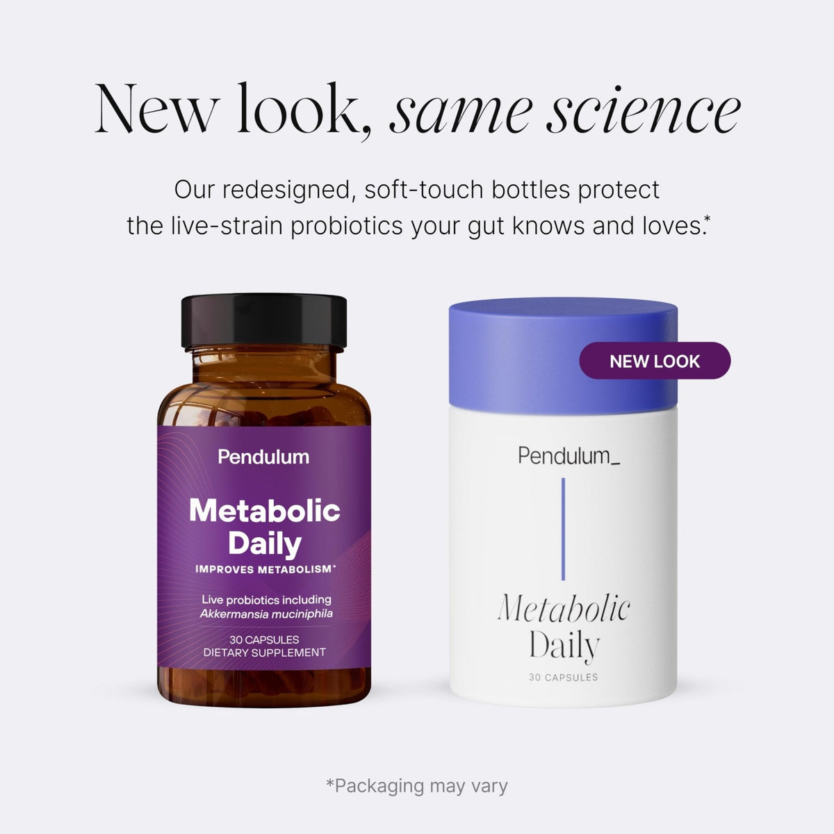 Pendulum Metabolic Daily - Multi-Strain Probiotic with Akkermansia muciniphila to Support Metabolism and Sustain Energy Levels - for Women and Men - 90 Capsules (1 Pack) - Maple Wellness Supplements