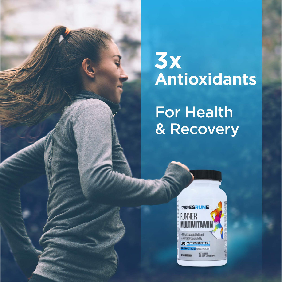 PEREGRUNE Runner Multivitamin & Omega 3 Bundle (1 Month Supply) | Antioxidants for Health & Recovery | Vitamin B Complex for Endurance, Energy, VO2 Max | Joints & Heart: 1,000mg Fish Oil - Maple Wellness Supplements