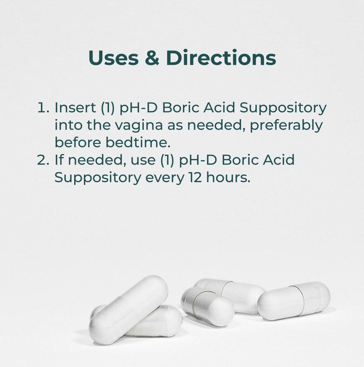 pH-D Feminine Health Support - Boric Acid Starter Bundle - pH-D Boric Acid Vaginal Suppositories 24 Count and 5 Vaginal Suppository Applicators - Maple Wellness Supplements