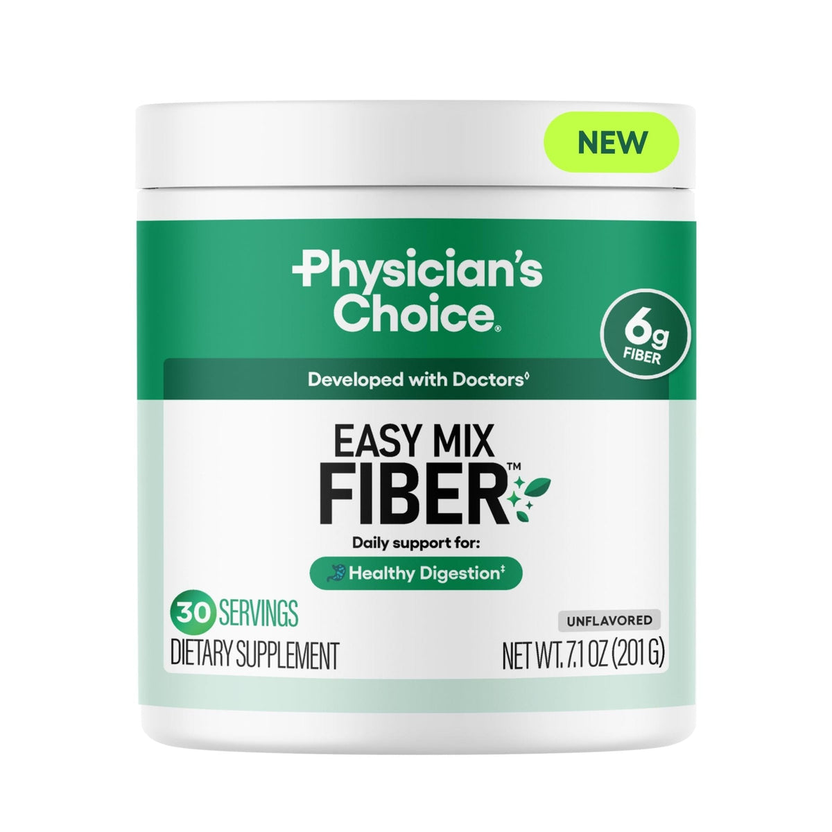 Physician's CHOICE Easy Mix Fiber for Digestive Health & Regularity - No Grit, Sugar Free, & Tasteless - Maple Wellness Supplements