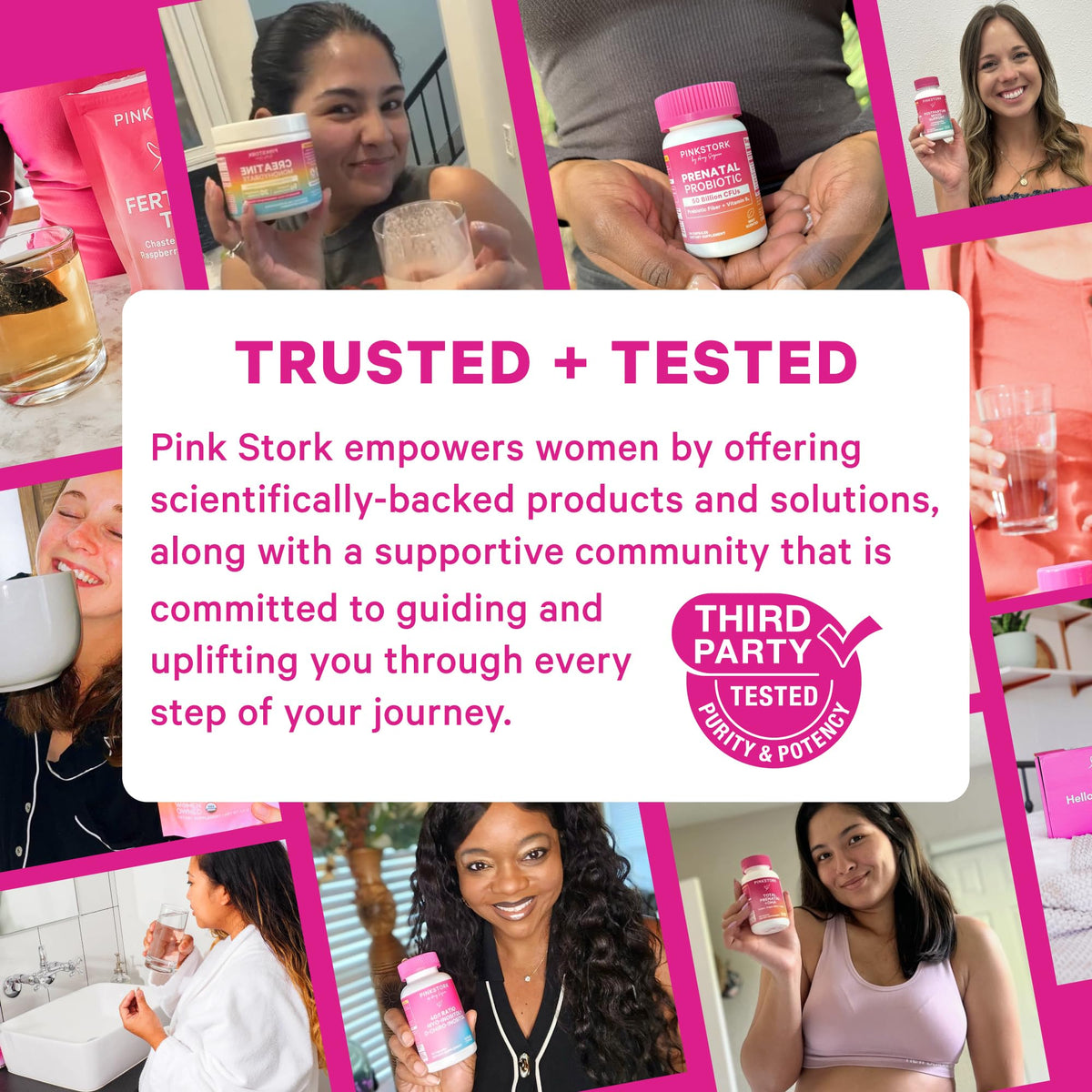 Pink Stork Postpartum Mood Support - Postnatal Hormone Balance for Women - Breastfeeding Friendly - Stress & Cognitive Support, New Mom Essentials - Ashwagandha, Chamomile, & Vitamin D, 60 Capsules - Maple Wellness Supplements