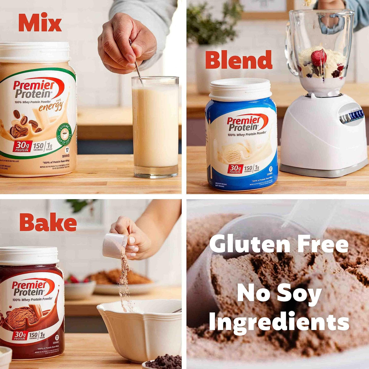 Premier Protein Powder, Cafe Latte , 30g Protein, 1g Sugar, 100% Whey Protein - Maple Wellness Supplements